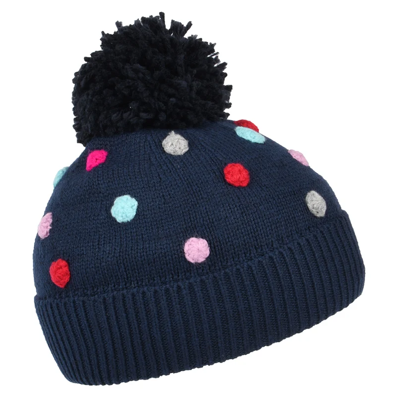 Bonnet à Pompon Enfant Bella Pom Pom bleu marine JOULES