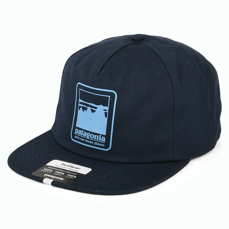 Casquette en Coton Bio Alpine Icon Funfarer bleu marine PATAGONIA