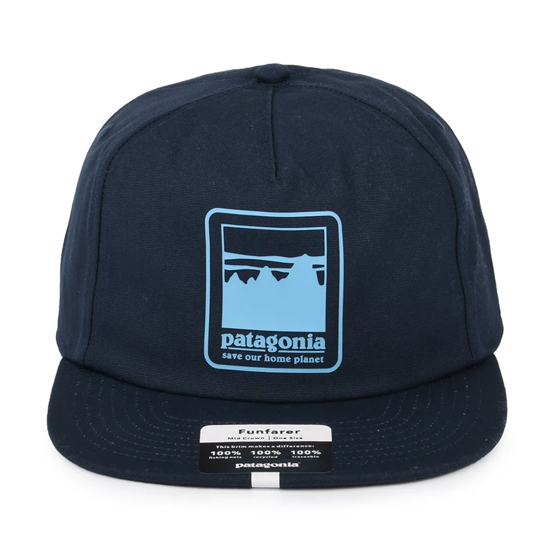 Casquette en Coton Bio Alpine Icon Funfarer bleu marine PATAGONIA