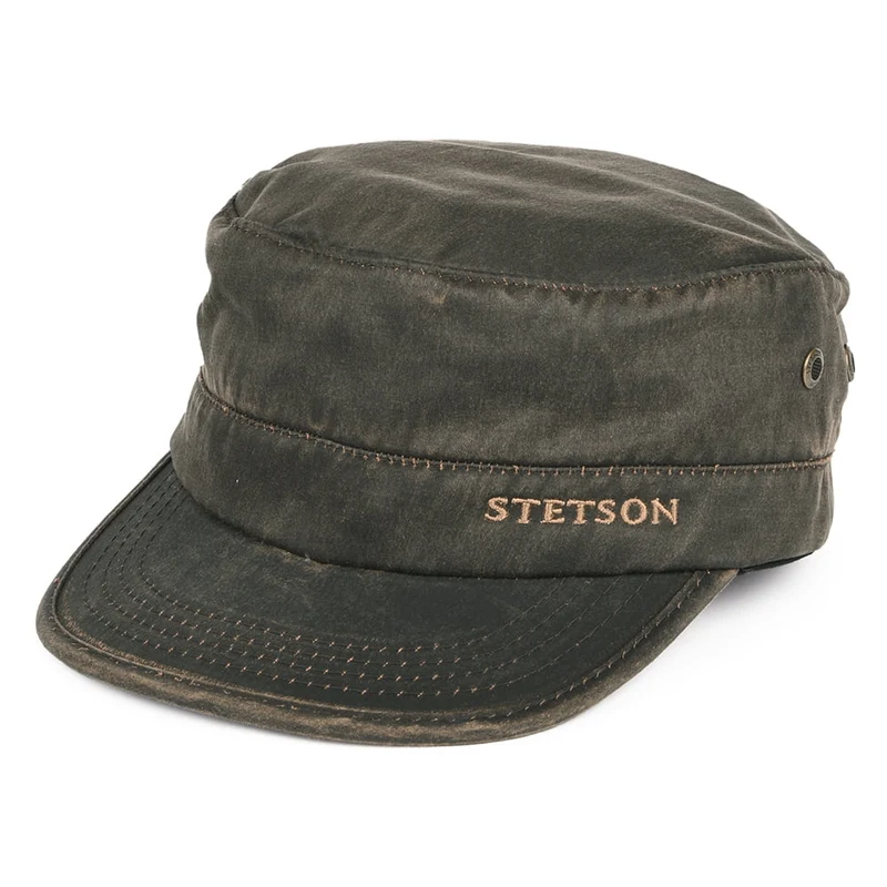 Casquette Militaire Weathered marron STETSON
