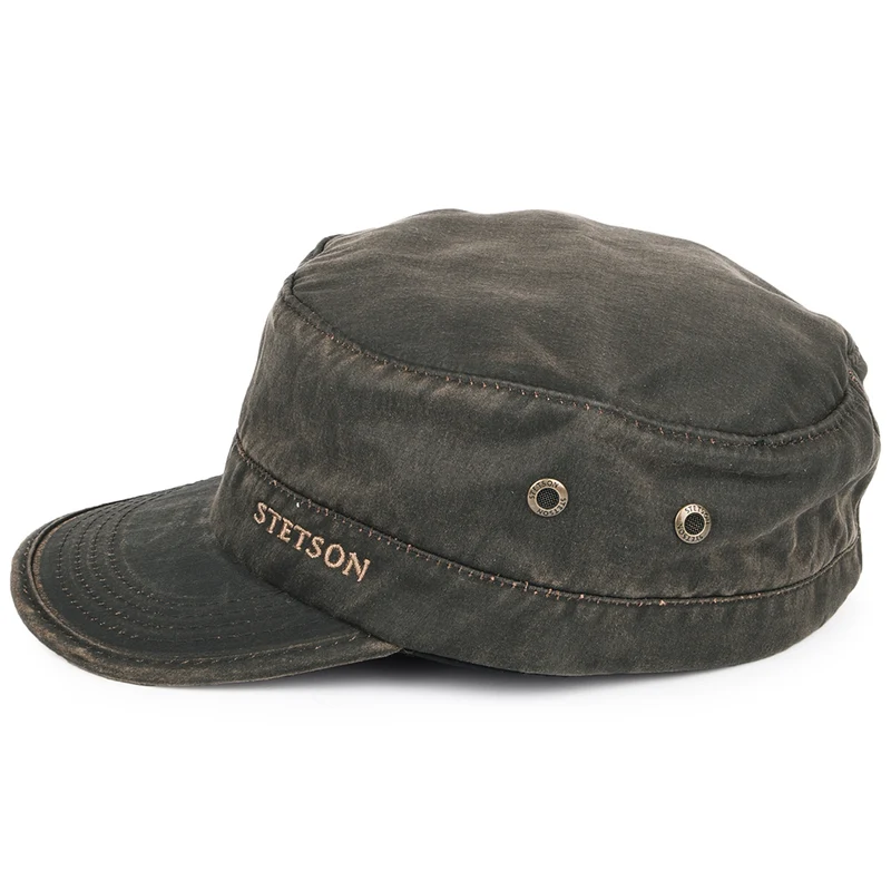 Casquette Militaire Weathered marron STETSON