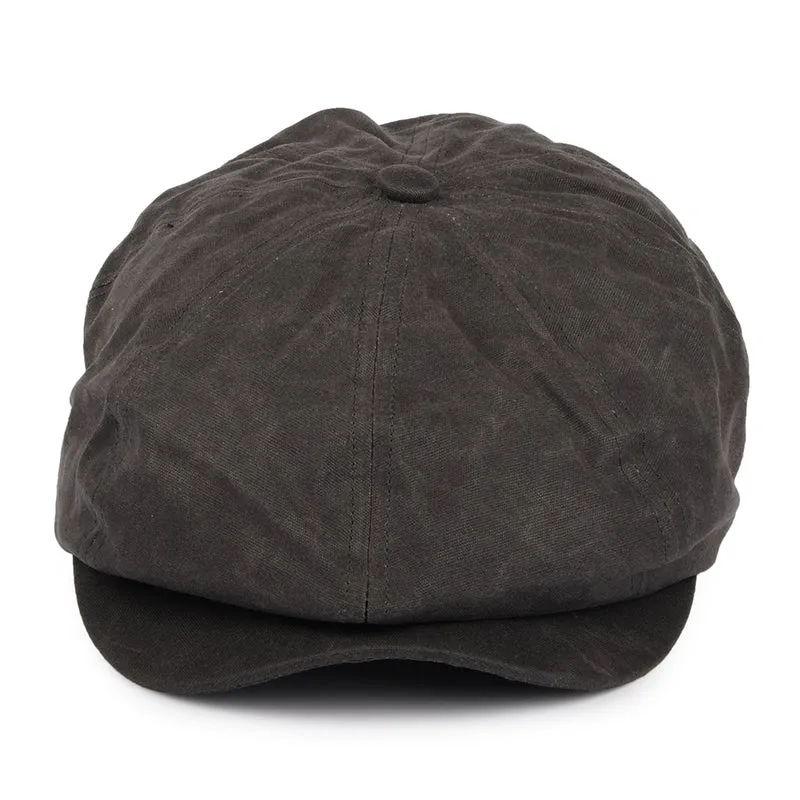 Casquette Gavroche en Toile Cirée Brood gris BRIXTON