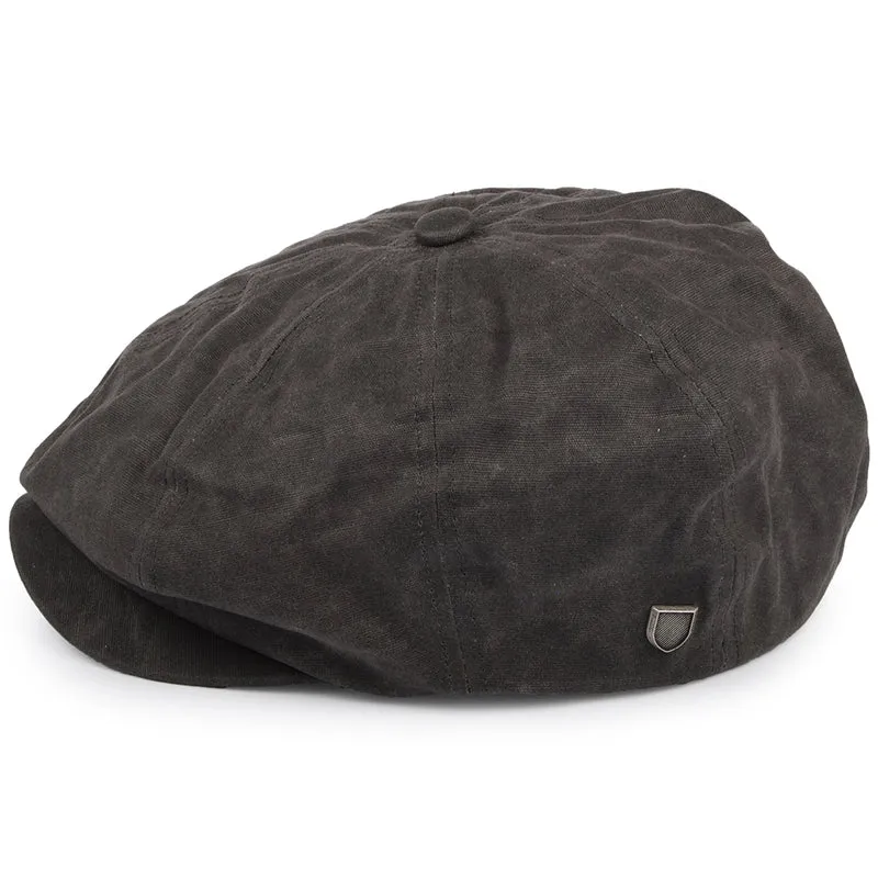 Casquette Gavroche en Toile Cirée Brood gris BRIXTON