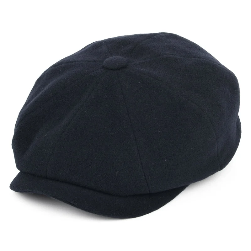 Casquette Gavroche en Laine et Cachemire Hatteras bleu marine STETSON