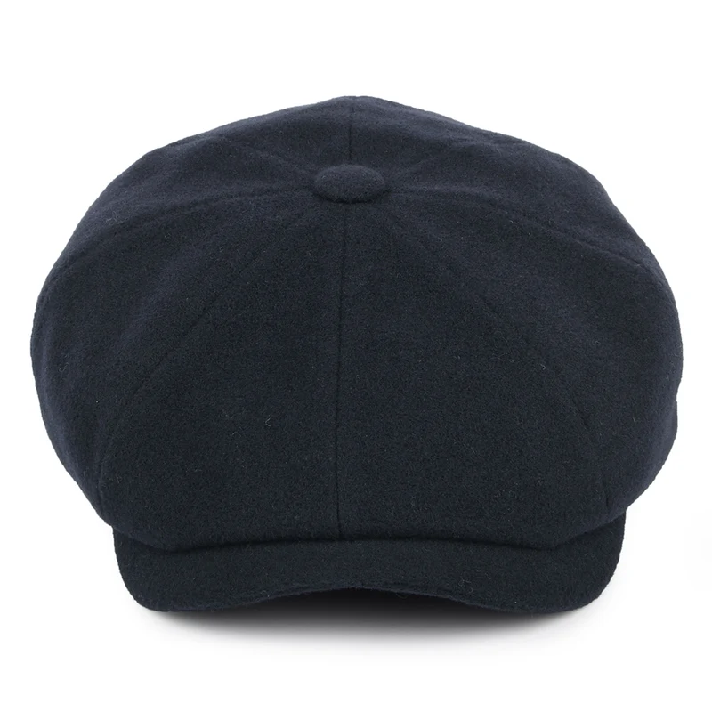 Casquette Gavroche en Laine et Cachemire Hatteras bleu marine STETSON