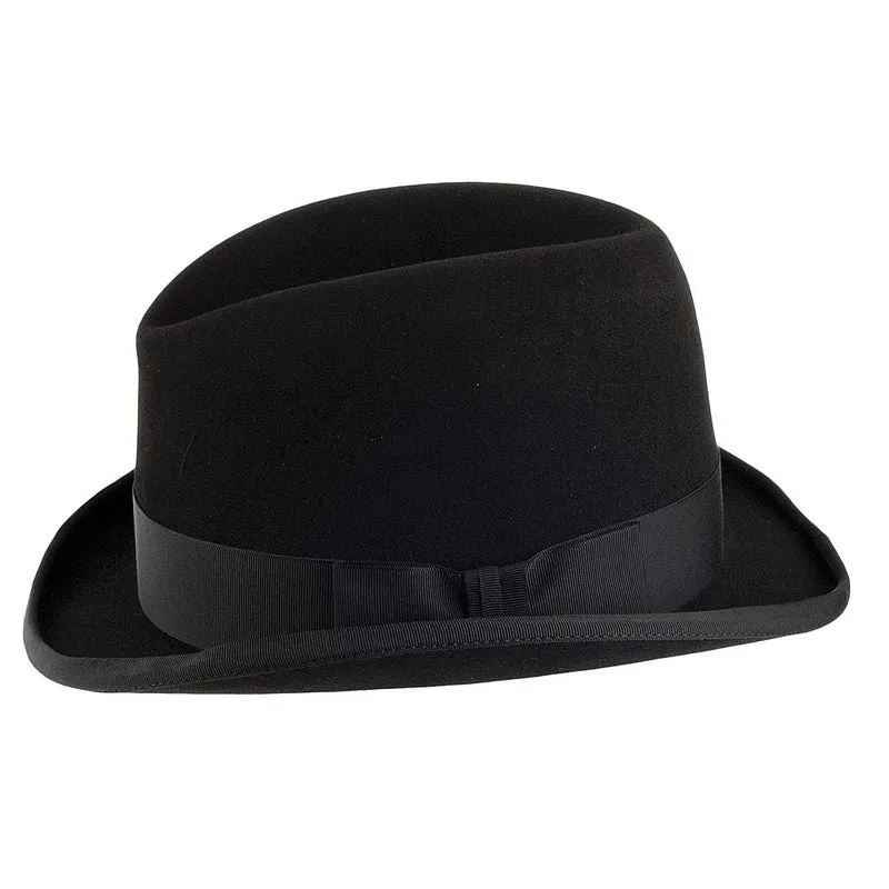 Chapeau Homburg en Fourrure Feutrée noir CHRISTYS