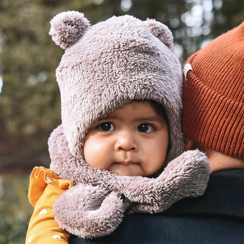 Bonnet Bébé Ours Noa marron BARTS