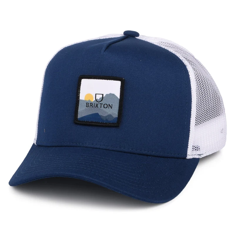 Casquette Trucker Alpha Block X C MP bleu-blanc BRIXTON