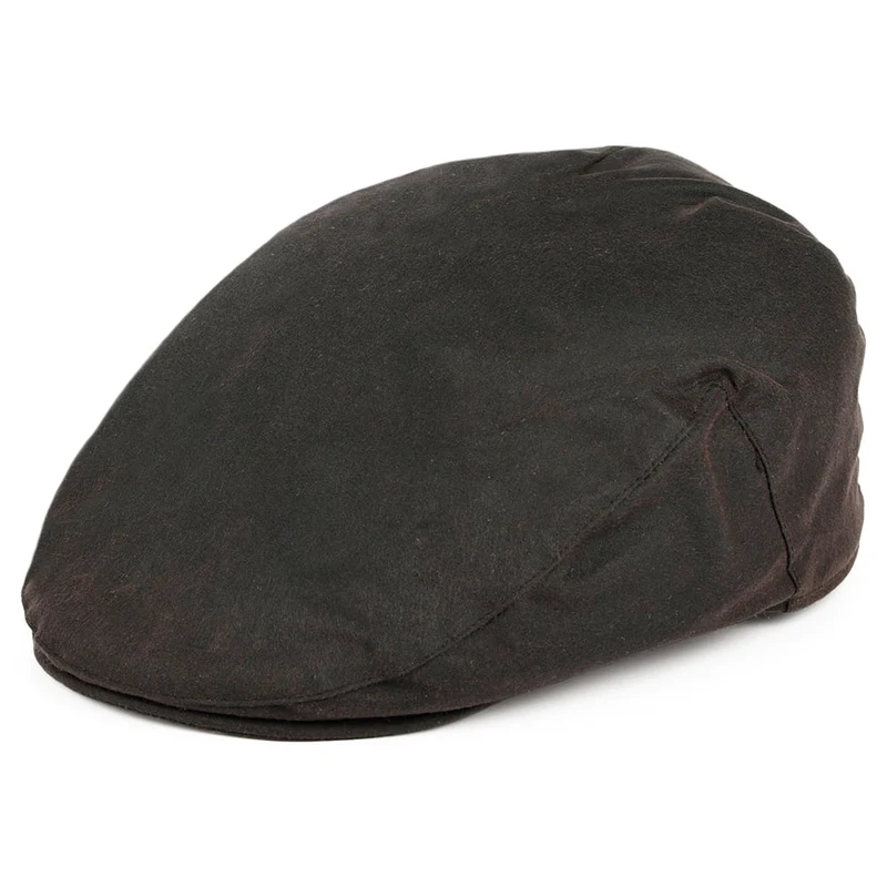 Casquette Plate en Coton Ciré Britannique marron FAILSWORTH