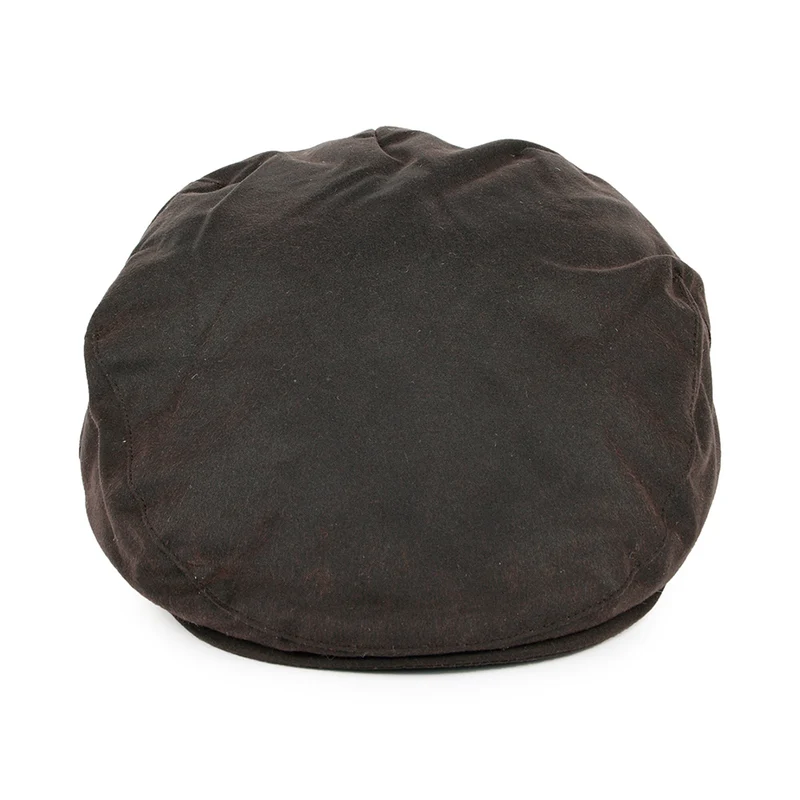 Casquette Plate en Coton Ciré Britannique marron FAILSWORTH