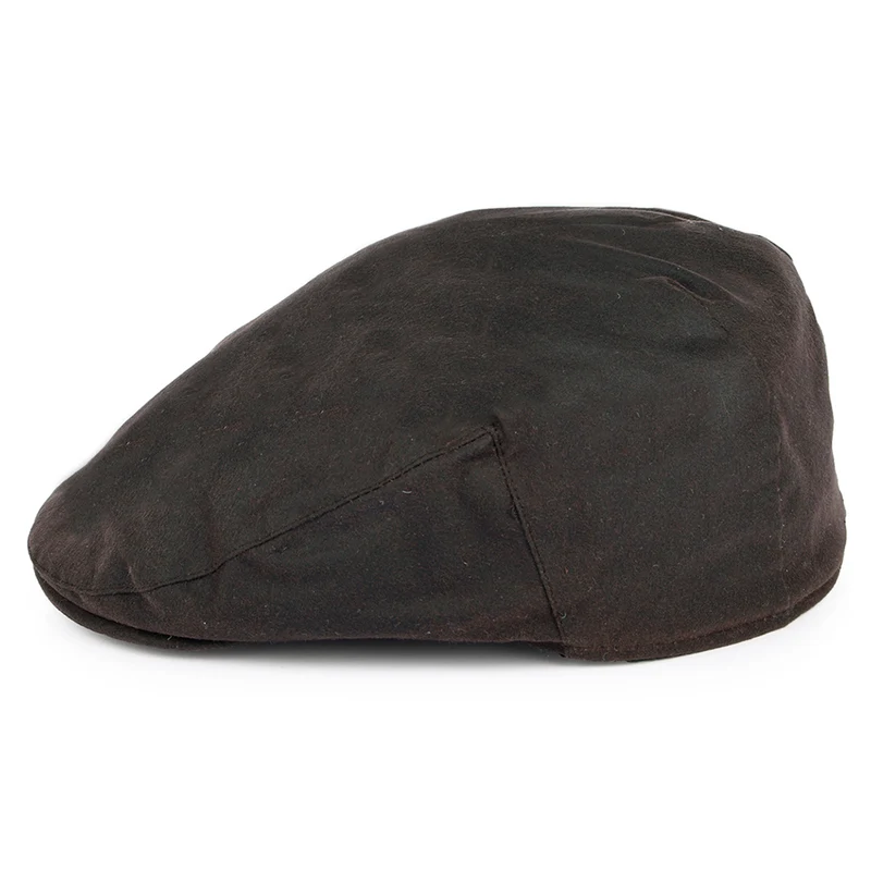 Casquette Plate en Coton Ciré Britannique marron FAILSWORTH