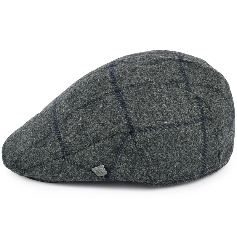 Casquette Plate en Moon à Carreaux Cambridge gris FAILSWORTH