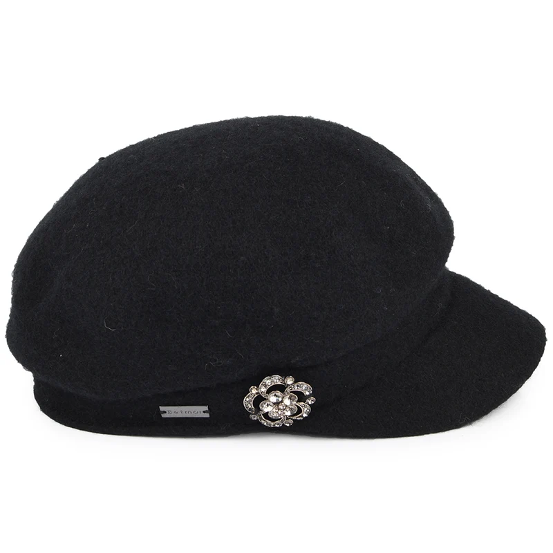 Casquette Gavroche Crystal noir BETMAR