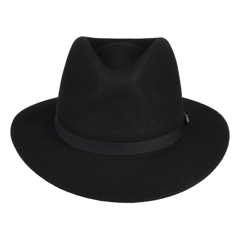 Chapeau Fedora en Laine Feutrée Pliable Messer noir BRIXTON