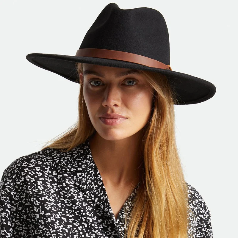 Chapeau Australien en Laine Feutrée Field Proper noir BRIXTON