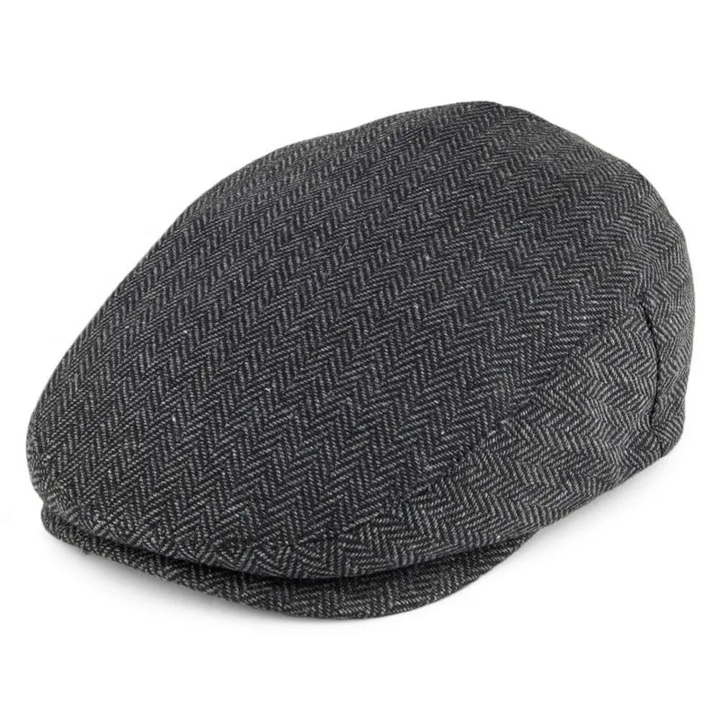 Casquette Plate Hooligan à chevrons gris-noir BRIXTON