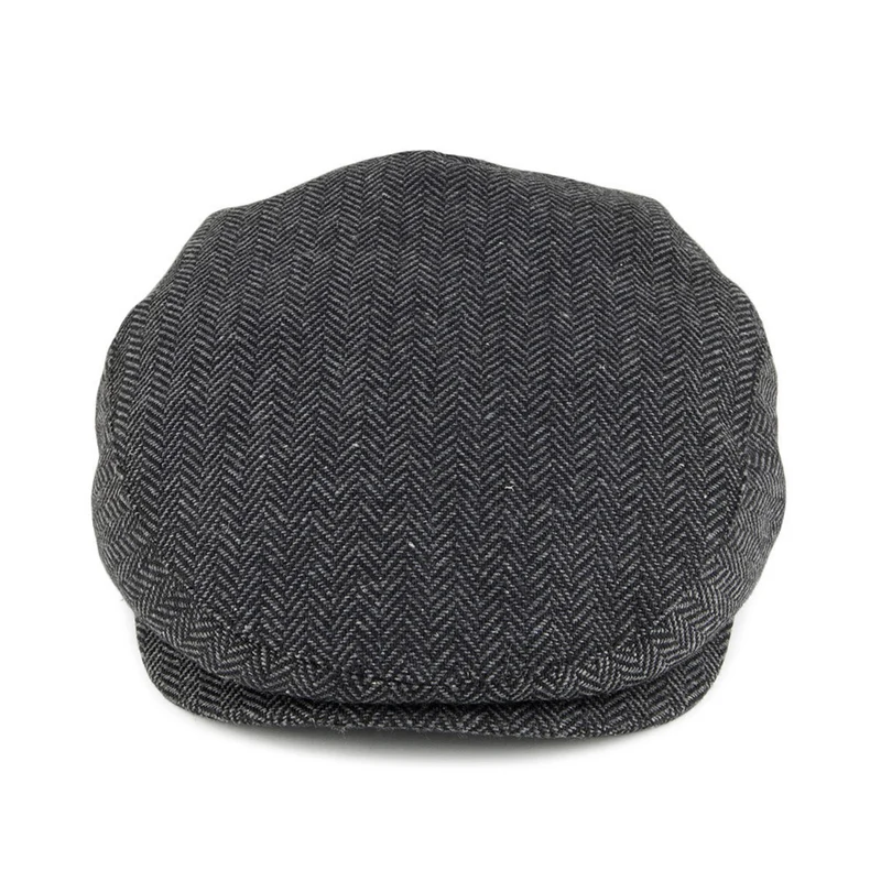 Casquette Plate Hooligan à chevrons gris-noir BRIXTON