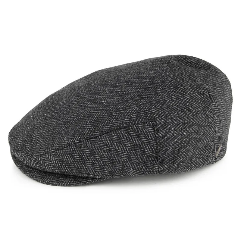 Casquette Plate Hooligan à chevrons gris-noir BRIXTON