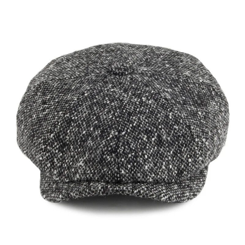 Casquette Gavroche en Tweed du Donegal Hatteras anthracite STETSON