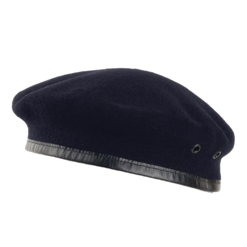 Béret Militaire Français en Laine Mérinos bleu marine HÉRITAGE PAR LAULHÈRE