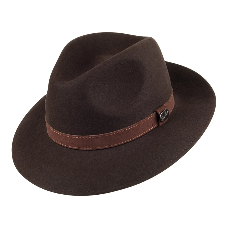 Chapeau Fedora Safari Déformable Classic en Fourrure Feutrée marron BORSALINO