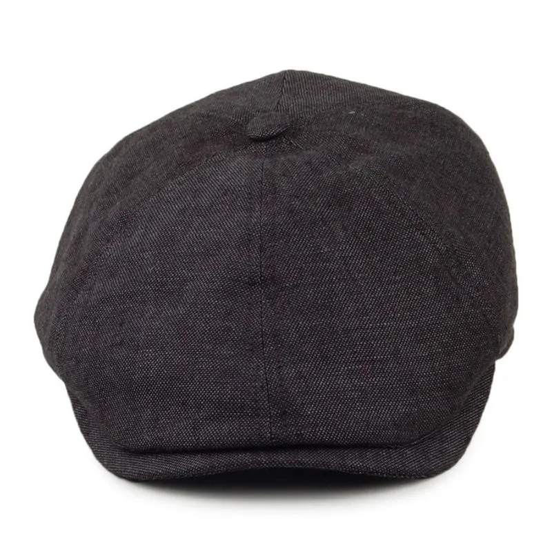 Casquette Gavroche en Lin Irlandais Hudson anthracite FAILSWORTH