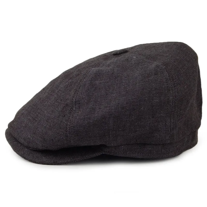 Casquette Gavroche en Lin Irlandais Hudson anthracite FAILSWORTH