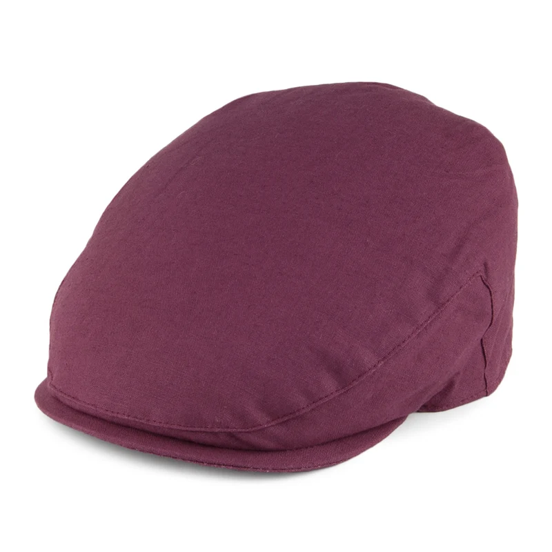 Casquette Plate en Lin Cheshire bordeaux DENTON