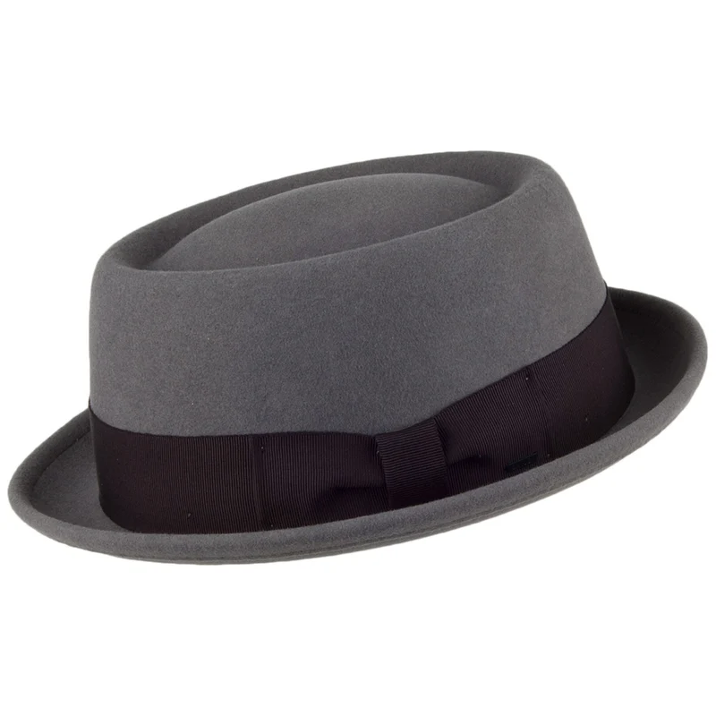 Chapeau Pork Pie en Laine Feutrée Déformable Hydrofuge Darron vert-de-gris BAILEY