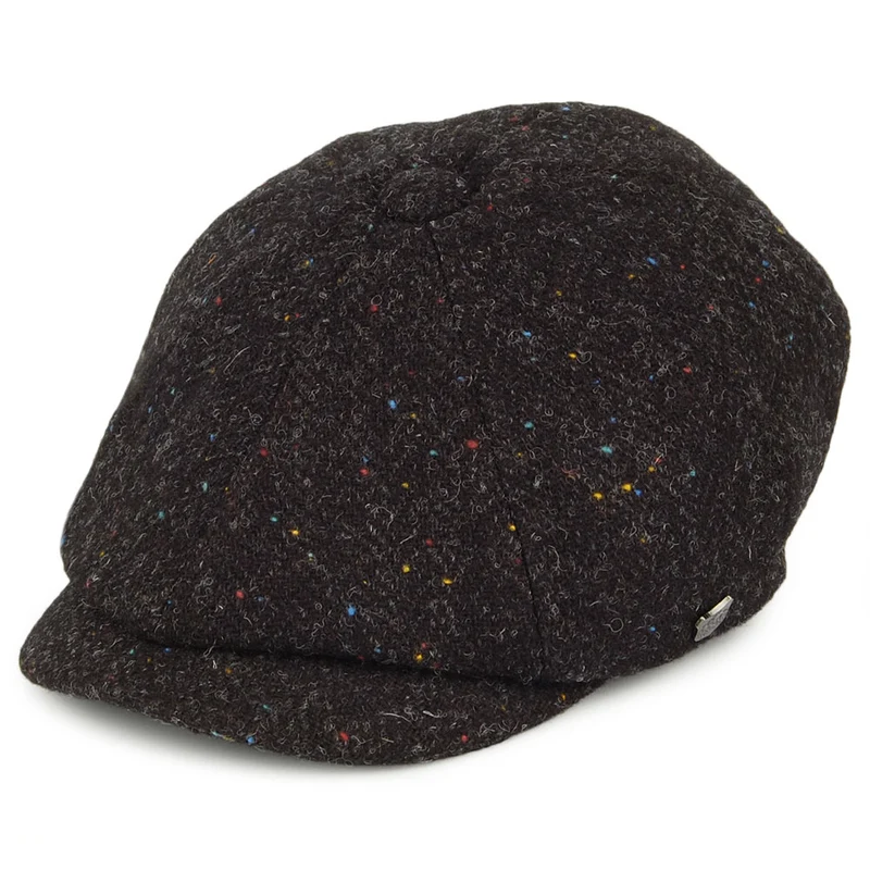 Casquette Gavroche en HARRIS TWEED Carloway anthracite FAILSWORTH