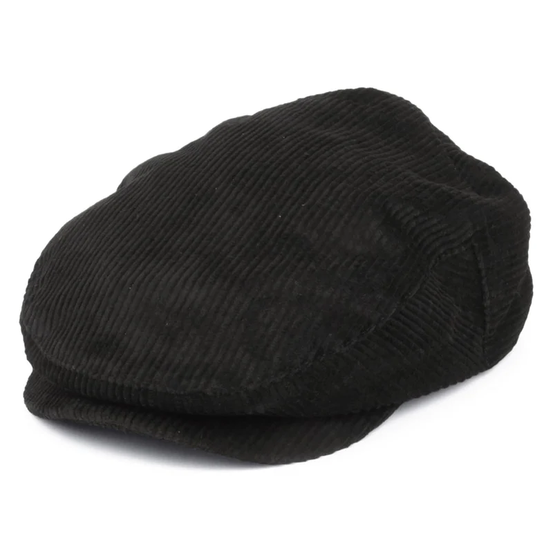 Casquette Plate en Velours Côtelé Hooligan noir BRIXTON