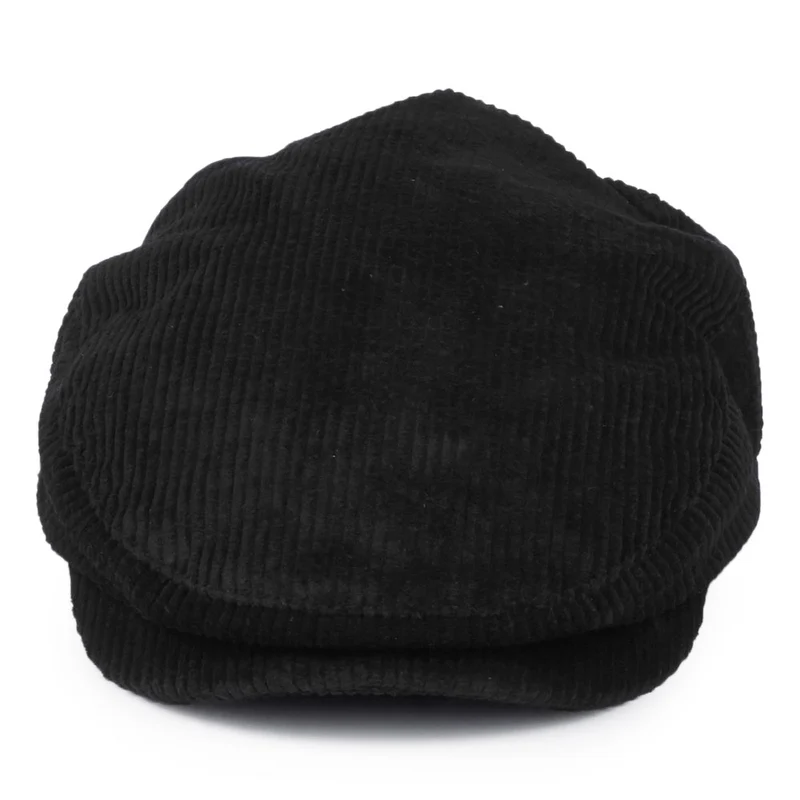Casquette Plate en Velours Côtelé Hooligan noir BRIXTON