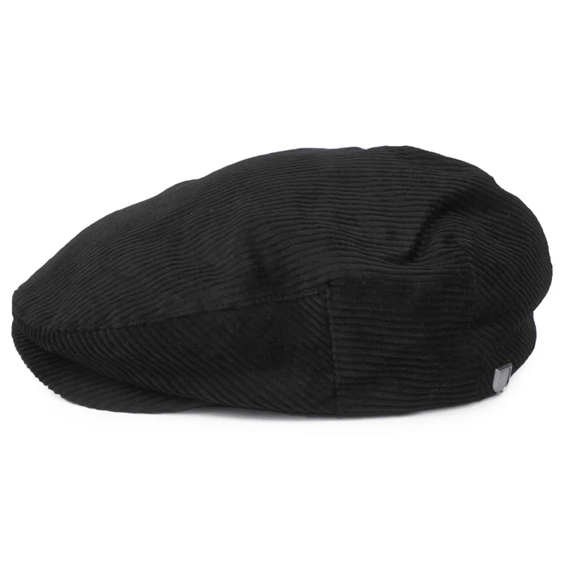 Casquette Plate en Velours Côtelé Hooligan noir BRIXTON