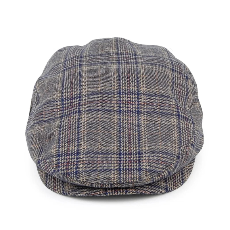 Casquette Plate à Carreaux Hooligan gris-bleu BRIXTON