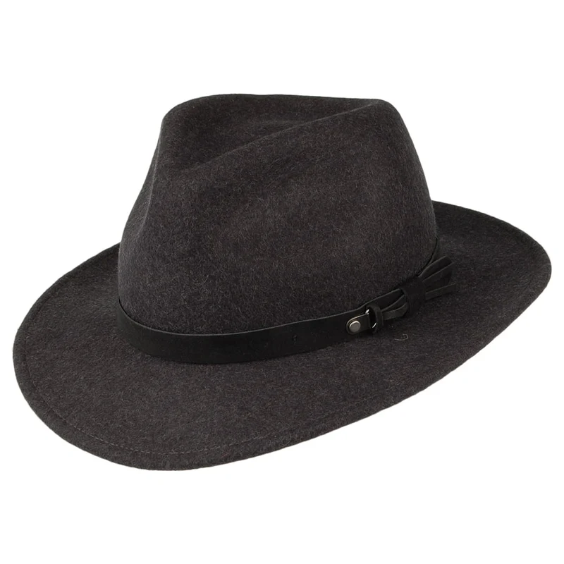 Chapeau Fedora Hydrofuge anthracite SEEBERGER