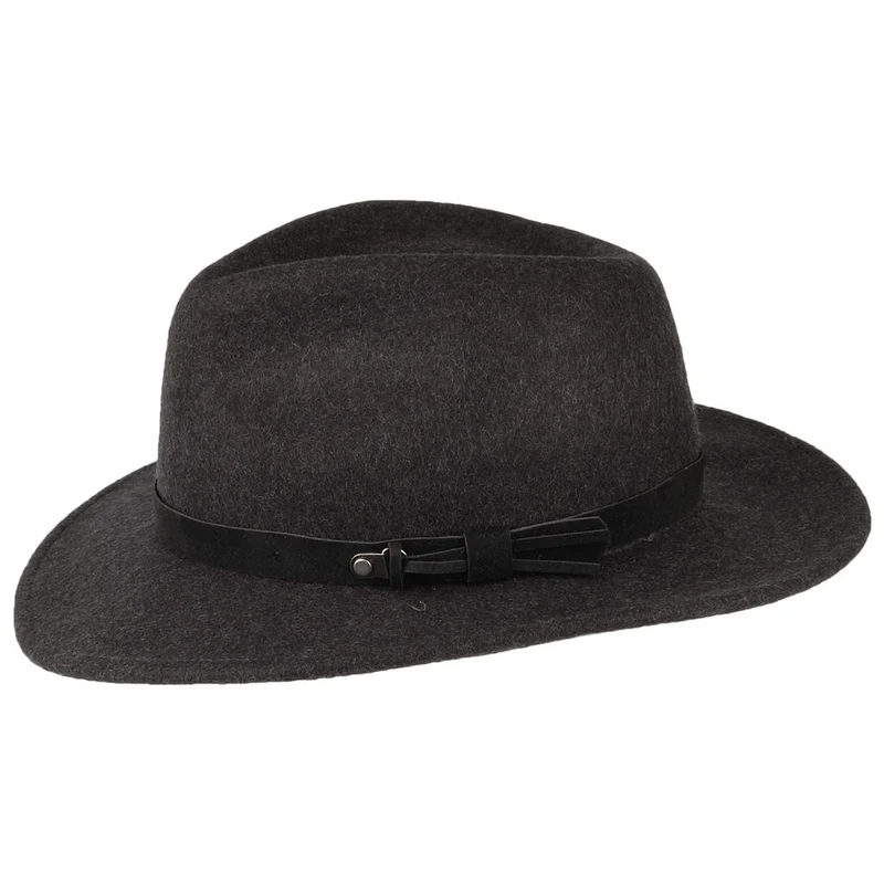 Chapeau Fedora Hydrofuge anthracite SEEBERGER