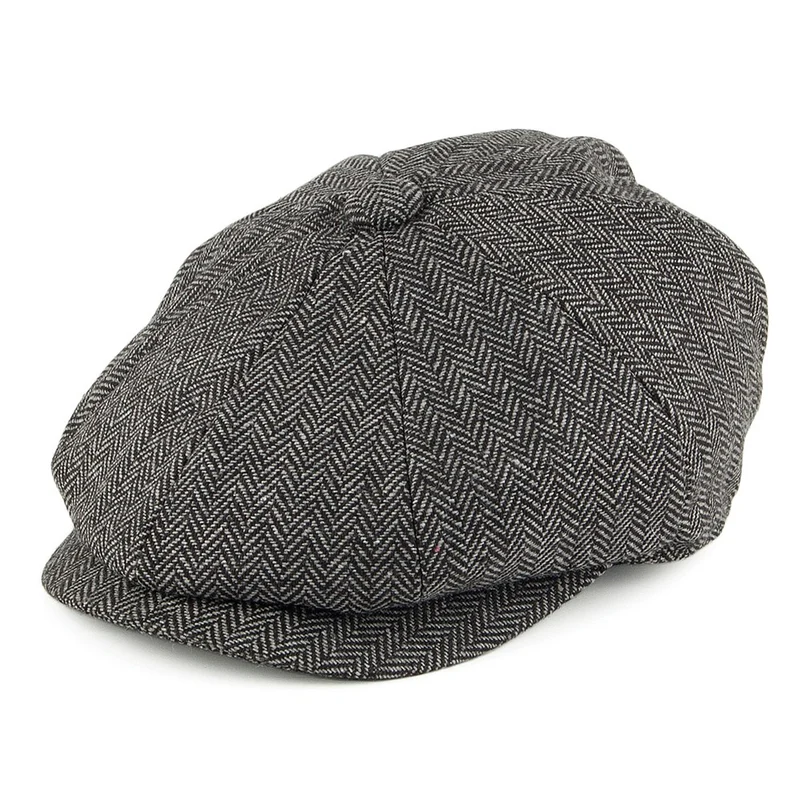 Casquette Gavroche Enfant à Chevrons anthracite JAXON & JAMES - VENTE EN GROS