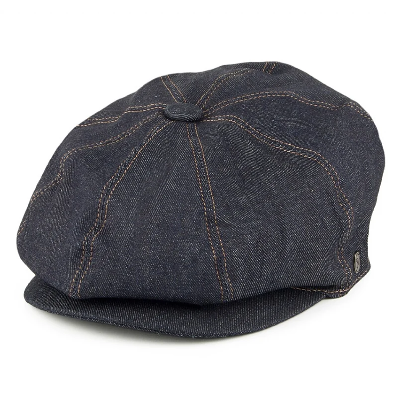 Casquette Gavroche en Jean bleu foncé JAXON & JAMES - VENTE EN GROS
