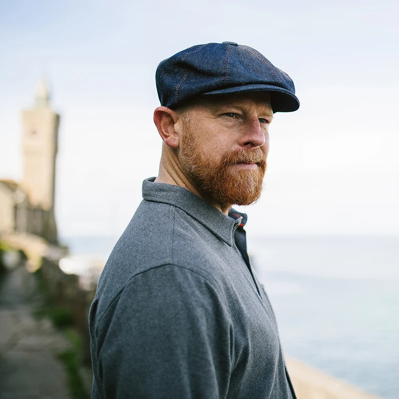 Casquette Gavroche en Jean bleu foncé JAXON & JAMES - VENTE EN GROS