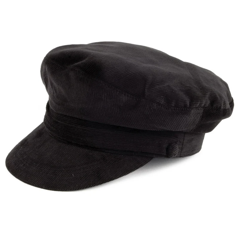 Casquette de Marin en Velours Côtelé noir JAXON & JAMES - VENTE EN GROS