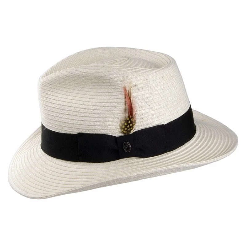 Chapeau Fedora C-Crown en Paille ivoire JAXON & JAMES - VENTE EN GROS