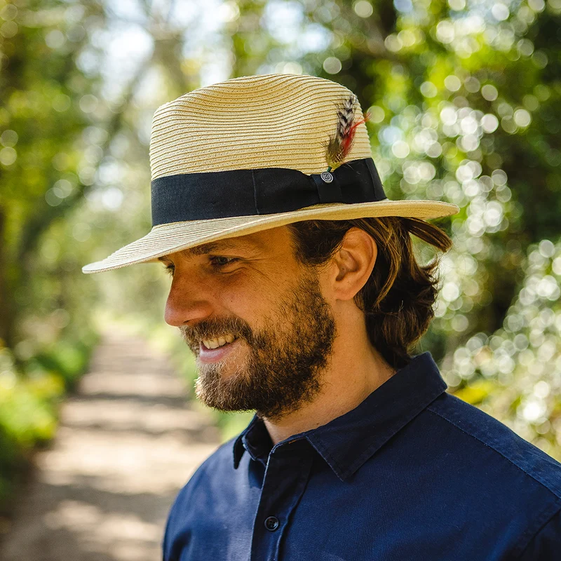 Chapeau Fedora Summer C-Crown naturel JAXON & JAMES - VENTE EN GROS