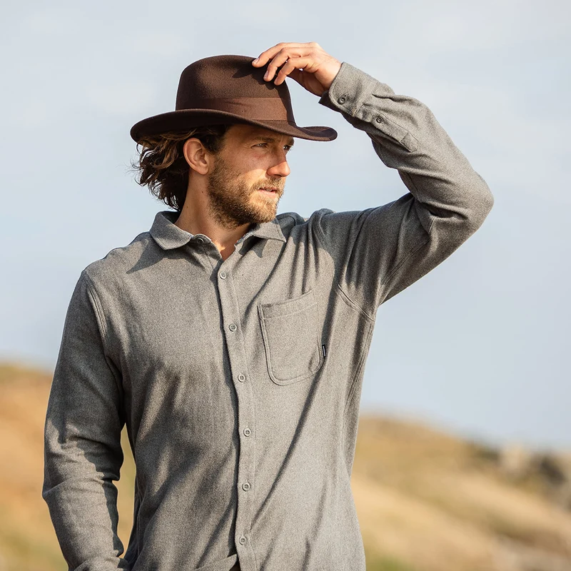 Chapeau Fedora Ford marron JAXON & JAMES - VENTE EN GROS