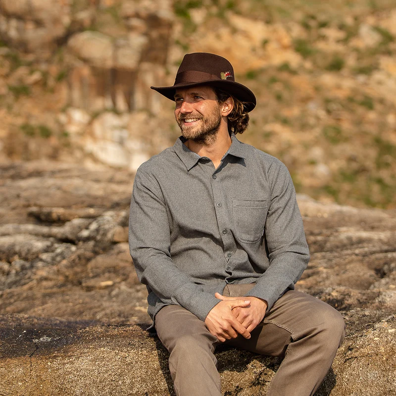 Chapeau Fedora Ford marron JAXON & JAMES - VENTE EN GROS