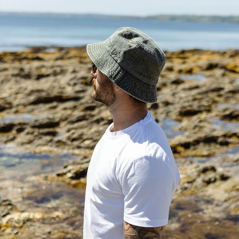 Chapeau Bob Classique Pliable olive - VENTE EN GROS