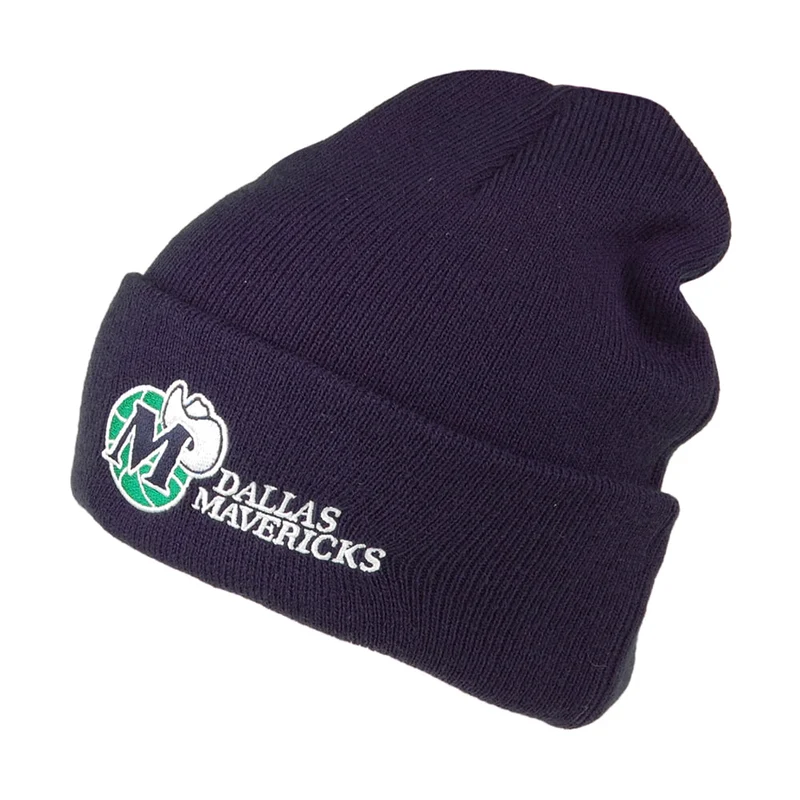 Bonnet NBA Team Logo Cuff Knit Dallas Mavericks bleu marine MITCHELL & NESS