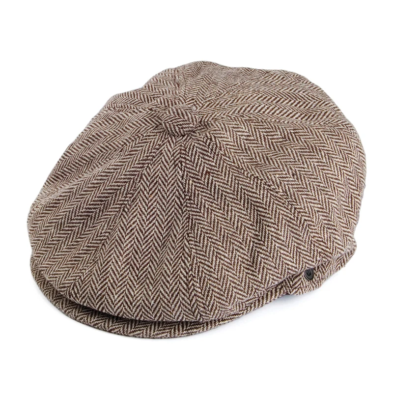 Casquette Gavroche à Chevrons marron JAXON & JAMES - VENTE EN GROS