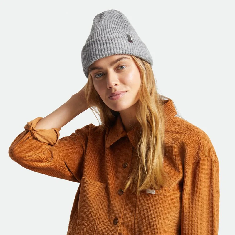 Bonnet à Revers Heist gris clair BRIXTON