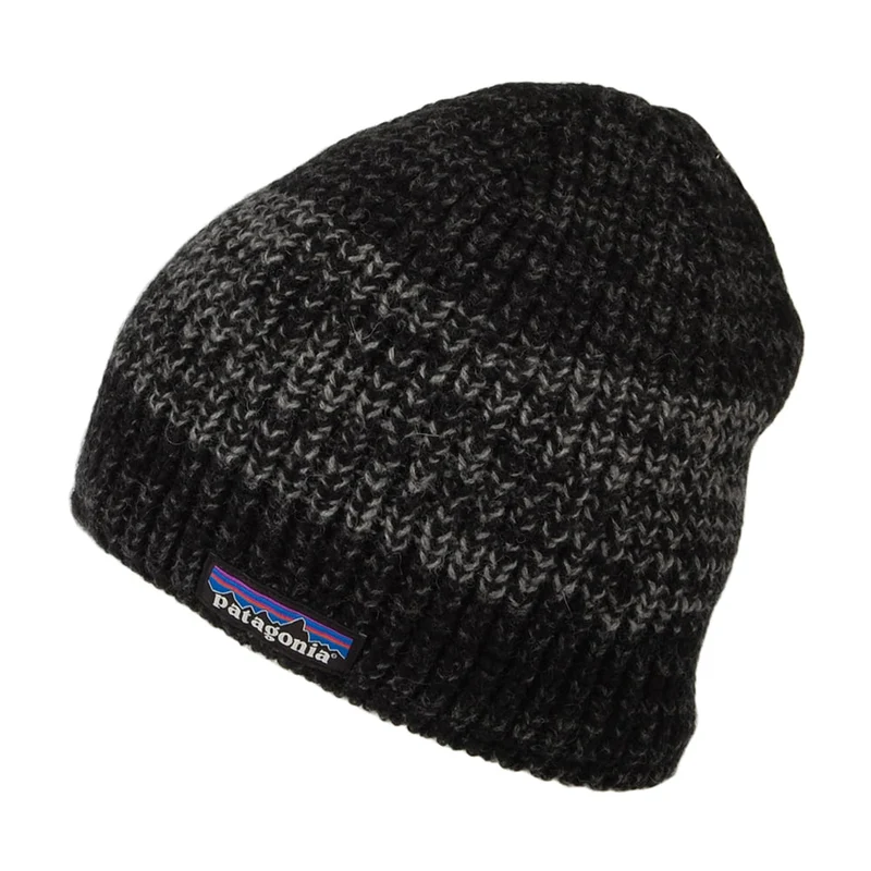 Bonnet en Laine Recyclée Speedway noir-gris PATAGONIA