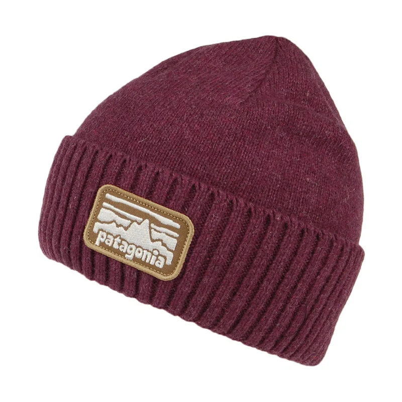 Bonnet en Laine Recyclée Fitz Roy Rambler Brodeo vin PATAGONIA